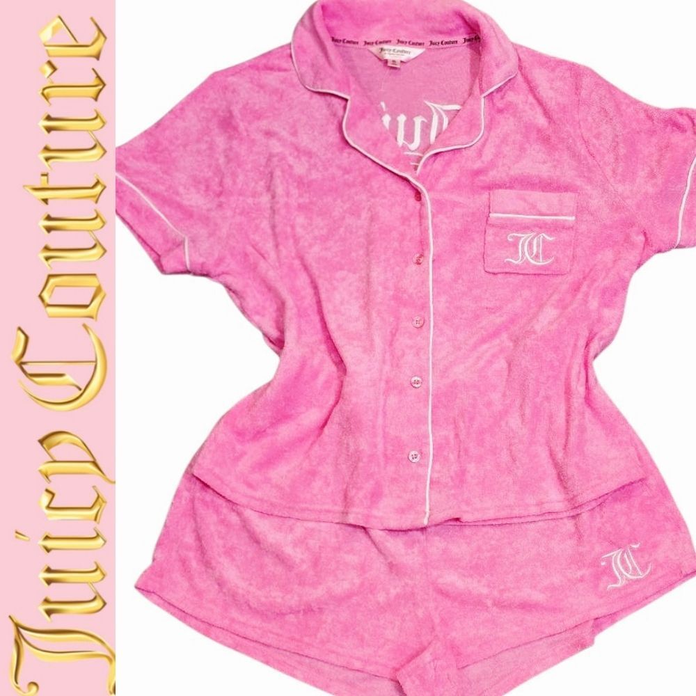 Juicy Couture JC Juicy Logo Terry Pajama‎ Set